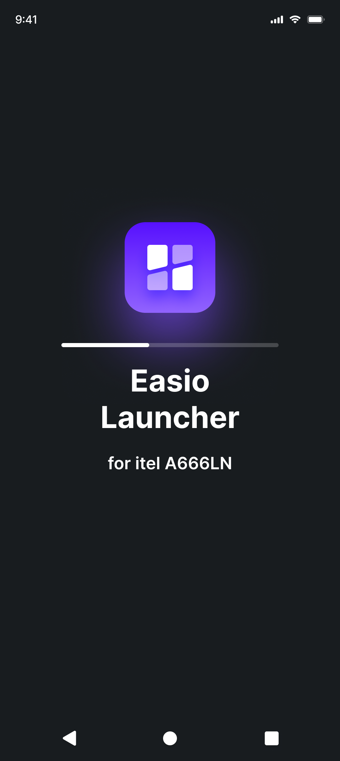 Easio home screen